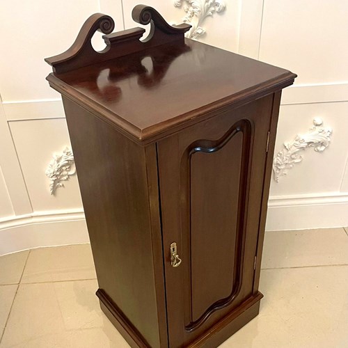 Antique Victorian Quality Mahogany Bedside Cabinet
