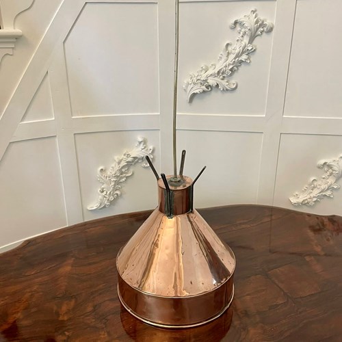 Antique Unusual Victorian Quality Copper Funnel