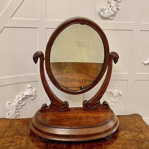 Antique Victorian Quality Mahogany Dressing Table Mirror