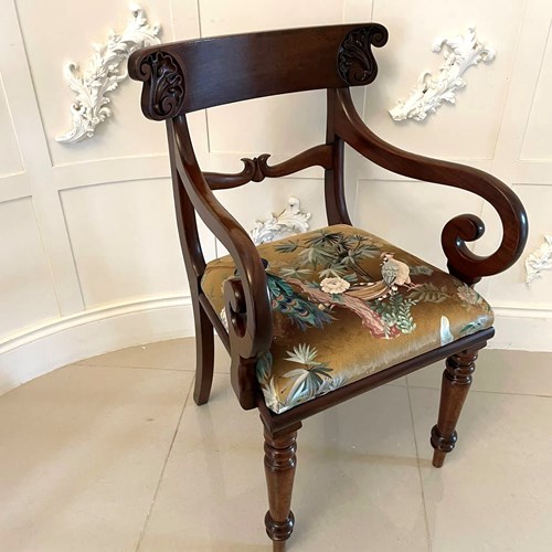 Antique Regency Quality Mahogany Desk Chair