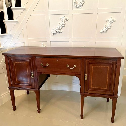 Antique Quality 20Th Century Edwardian Inlaid Mahogany Sideboard