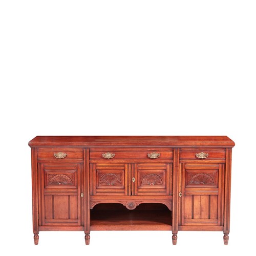 Antique Victorian Quality Carved Walnut Sideboard