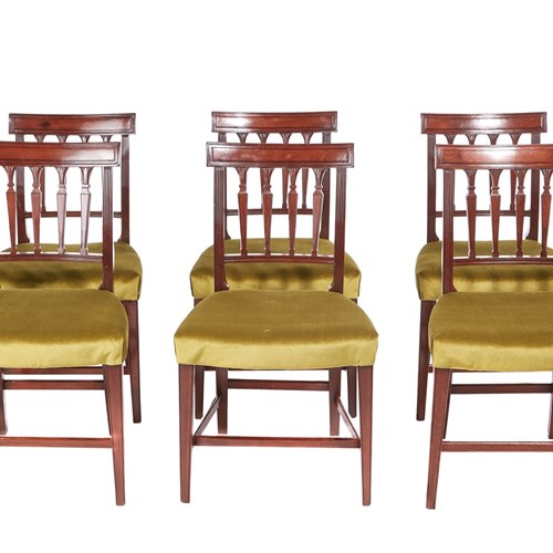  Antique Quality George III Set Of Six Mahogany Dining Chairs