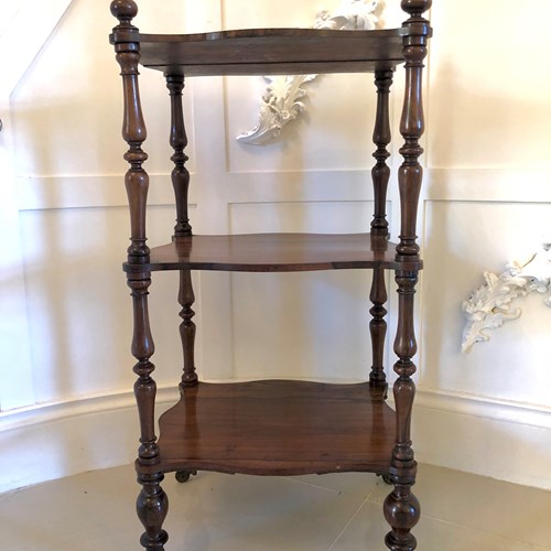 Antique Victorian Freestanding Rosewood Whatnot