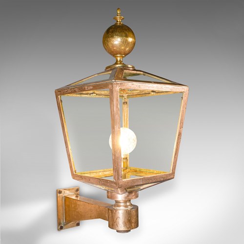 Large Antique Courtyard Light, English, Bronze, Outdoor Lamp, Victorian, C.1870