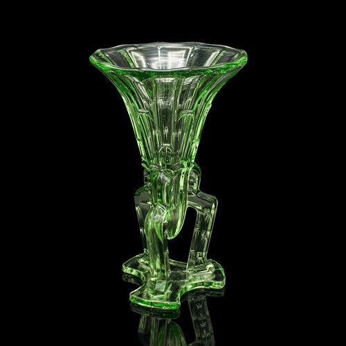 Small Vintage Rocket Vase, English Art Glass, Posy, Flower, Art Deco, Circa 1930