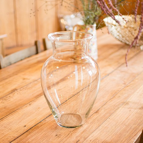 Vintage Storm Jar Light, Swedish, Glass, Hurricane Vase, Candle Holder, C.1960