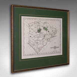 Antique County Map, Rutlandshire, F...