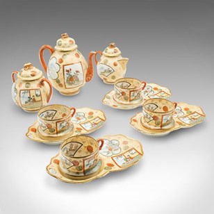 Antique Geisha Tea Set, Japanese, H...