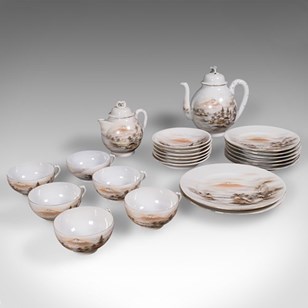 Antique Kutani Tea Service, Japanes...