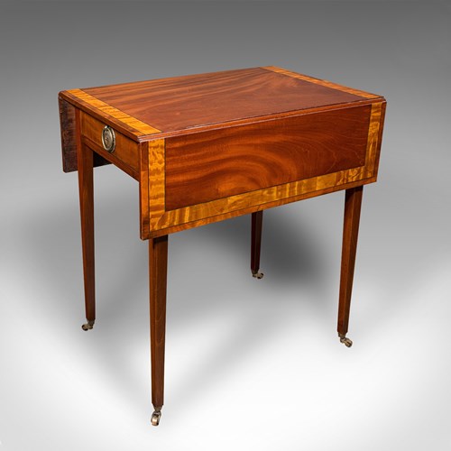 Antique Pembroke Table, English, Drop Leaf, Occasional, Tea, Regency, Circa 1820