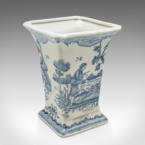 Vintage Trumpet Vase, Chinese, Ceramic, Flower Sleeve, European Romantic Taste