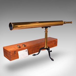 Vintage Library Telescope, English,...
