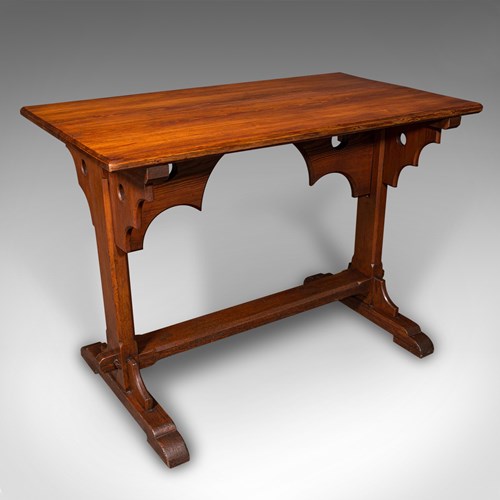 Antique Hall Table, Victorian, Pitch Pine, Kitchen, Ecclesiastical, Circa 1870