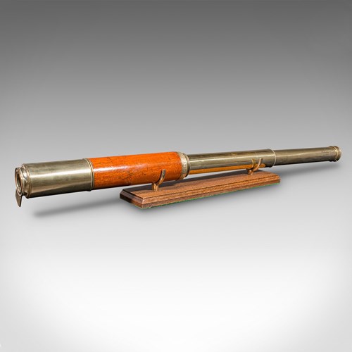 Antique 2 Draw Telescope, English, Maritime, Day Or Night, Richardson, Regency