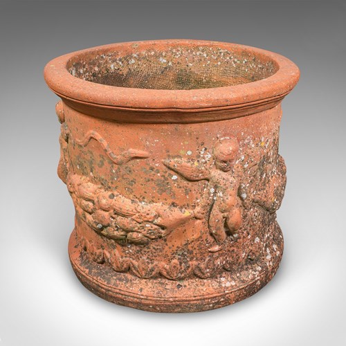 Antique Patio Jardinière, English, Terracotta, Veranda Planter Pot, Edwardian