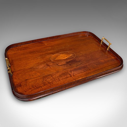 Antique Serving Platter, English Afternoon Tea Tray, Georgian Revival, Edwardian