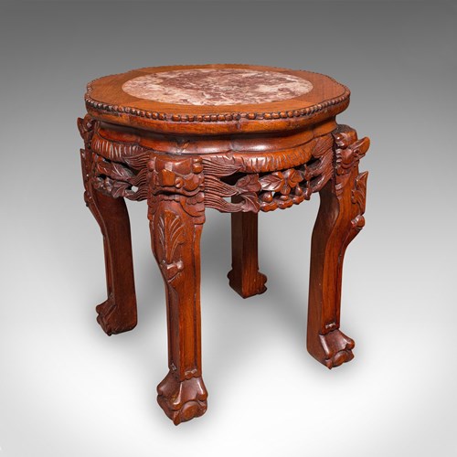 Vintage Art Deco Lamp Stand, Oriental, Occasional, Wine, Side Table, Circa 1940