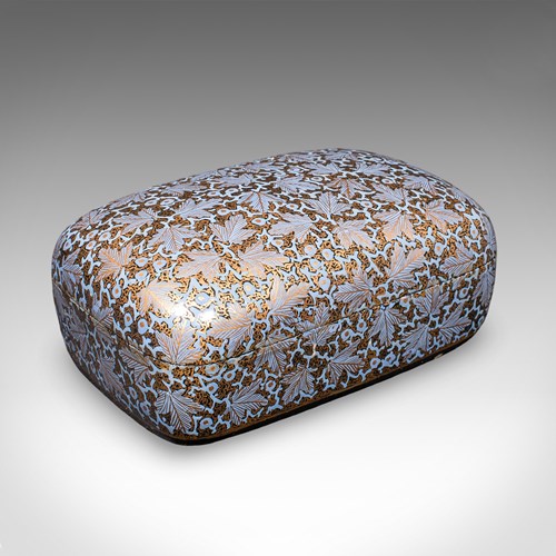 Small Antique Sharing Box, Japanese, Lacquered, Meiji, Keepsake Case, Victorian