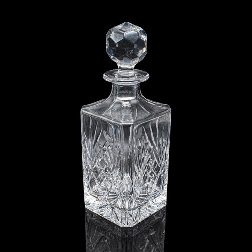 Vintage Whisky Decanter, English, Cut Glass, Scotch, Spirits, Brandy, Circa 1970