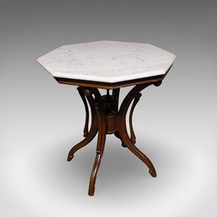 Vintage Octagonal Tea Table, Englis...