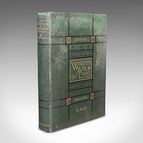 Antique Reference Book The Plumber And Sanitary Houses, English, Victorian, 1877