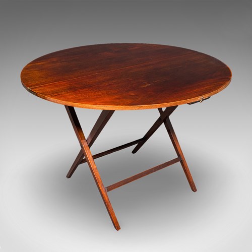 Antique Kitchen Garden Table, English, Folding, Coaching, Occasional, Victorian