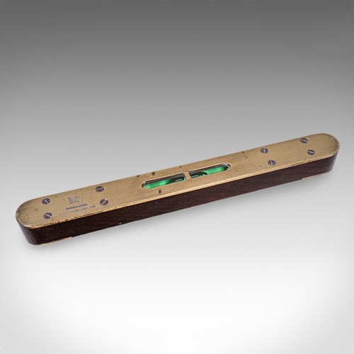 Antique Boat Builder's Spirit Level, English, Tradesman's Instrument, Edwardian