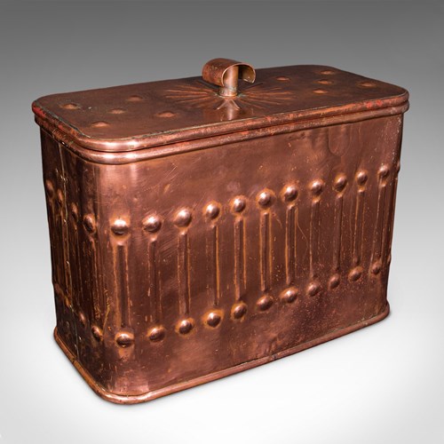 Vintage Dairyman's Cooler, English Copper, Milk, Ice Cream Cool Box, Mid Century