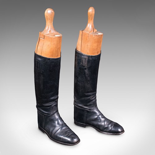 Antique Bootmaker's Last, English Leather, Beech Boots Stretcher, Maxwell London