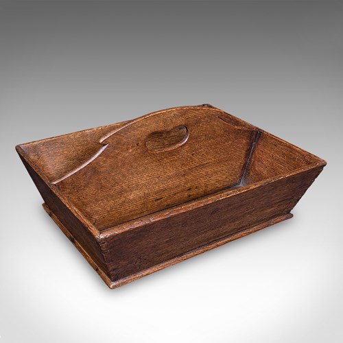 Antique Maid's Carry, English, Oak, Country House, Cutlery Tray, Box, Georgian