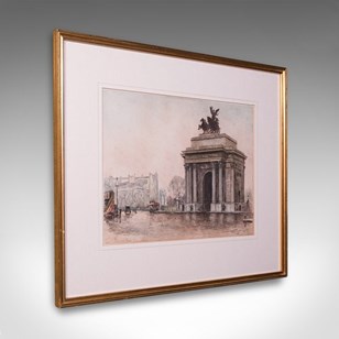 Antique Framed London Picture, Cons...