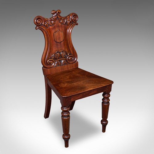 Antique Hall Chair, Scottish, Occasional, Reception, Side Seat, Victorian, 1860