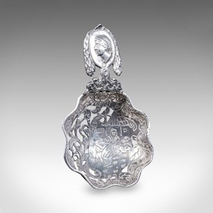 Antique Sugar Casting Spoon, Dutch,...