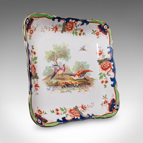 Antique Display Plate, English, Ceramic, Afternoon Tea Cake Platter, Edwardian