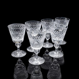 Set Of 6 Vintage Claret Glasses, Sw...