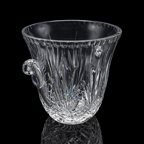 Vintage Wine Bottle Cooler, English, Cut Crystal, Champagne Ice Bucket, C.1960
