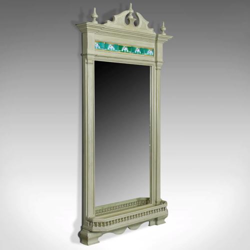 Large Painted Antique Wall Mirror