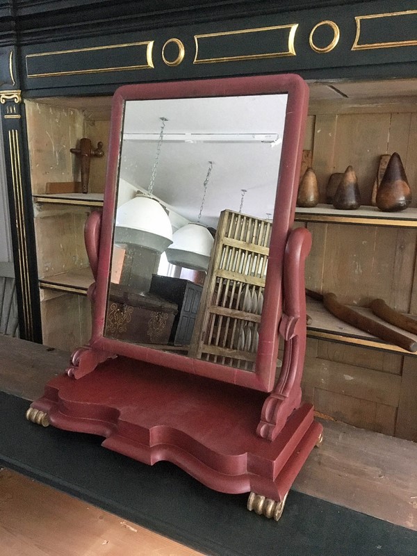 19thC. painted and gilded toilet dressing mirror-loran-co-toilet-mirror-main-637067731224604008.jpg
