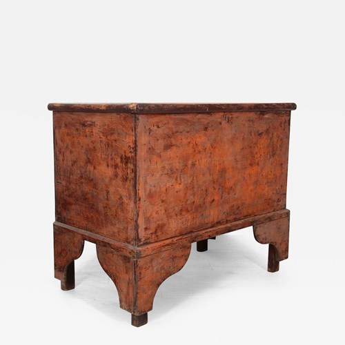 19Th Century American Painted Shaker Blanket Chest