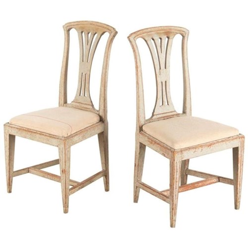 Pair Of Late 18Th Century Gustavian Side Chairs