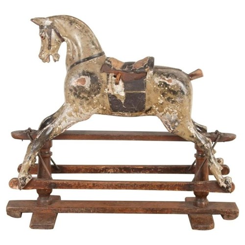 19Th Century English G. J. Lines Nursery Rocking Horse