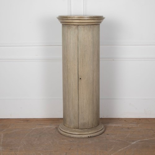 19Th Century Cylindrical Column Cabinet