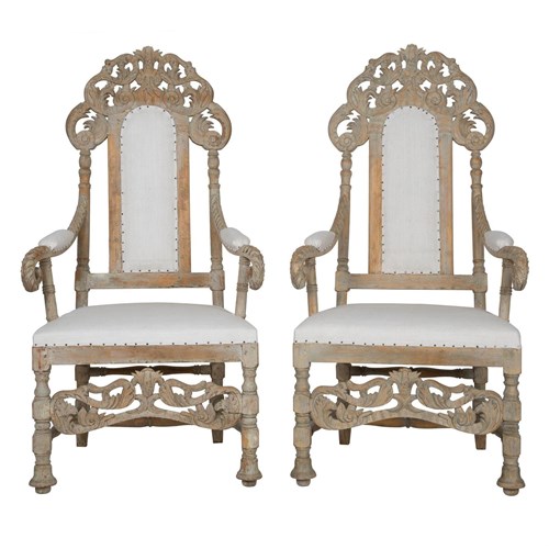 Pair 19Th Century Swedish Armchairs