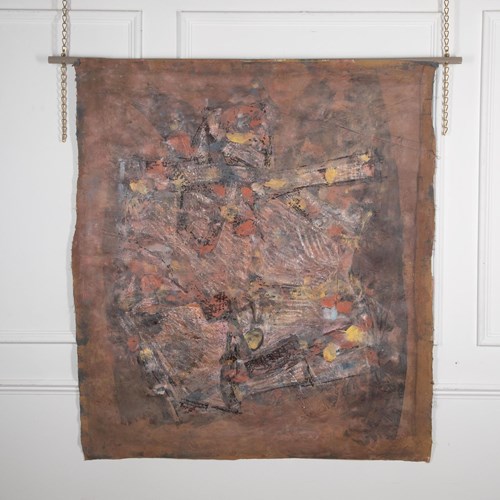 20Th Century Swedish Abstract Mixed Media Canvas By Valter Gibson