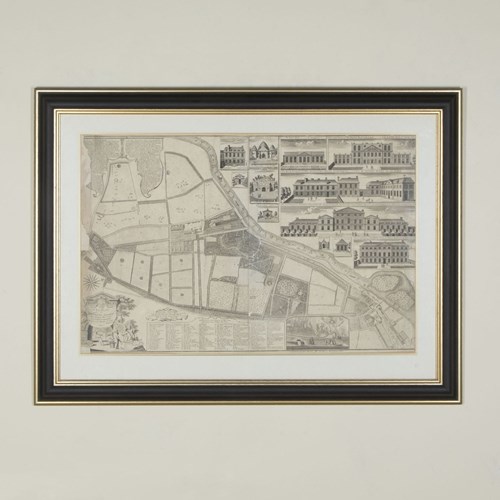 1748 Map Of Richmond Upon Thames By John Roque