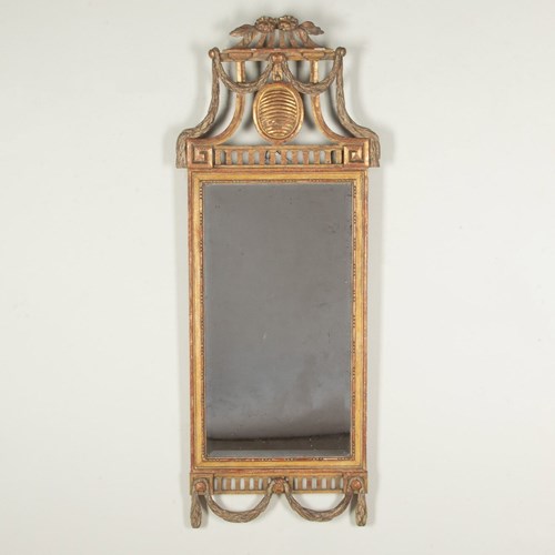 18Th Century Danish Louis XVI Style Giltwood Mirror