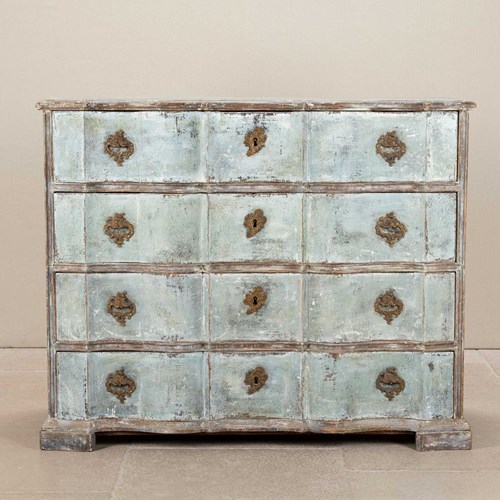 18Th Century French Blue Painted Commode