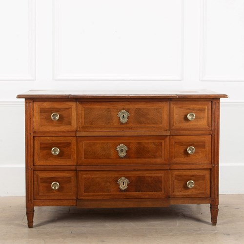18Th Century French Breakfront Walnut Commode