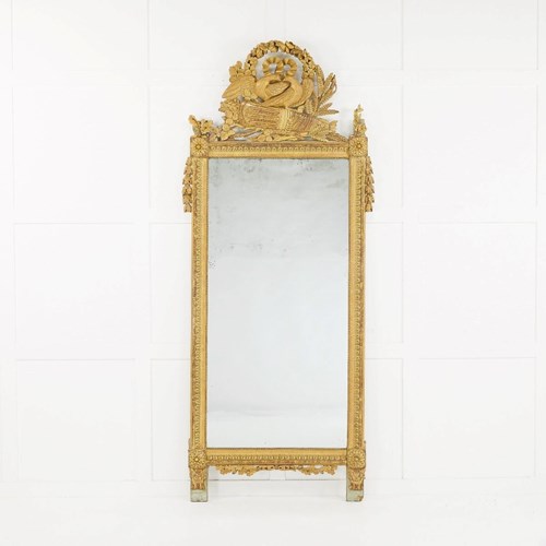 18Th Century French Carved Gilded Mirror